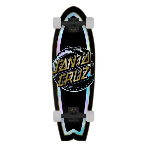 Santa Cruzer Factory Complete Skateboard Holo Wave Dot Cruzer Shark