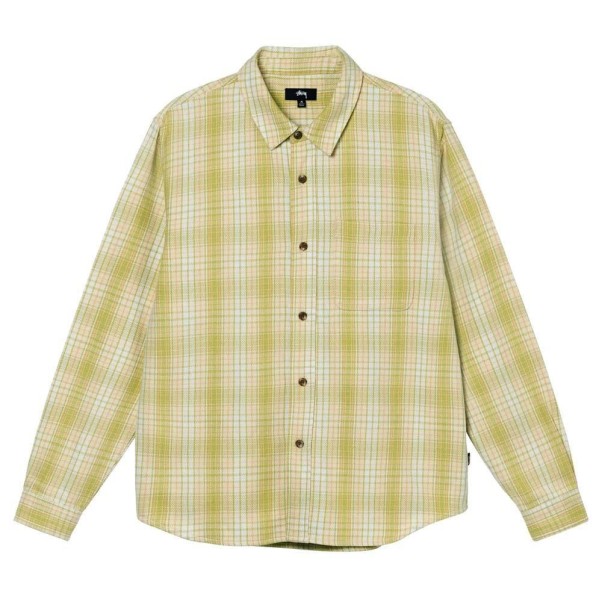 Stussy Beach Plaid Shirt Lime