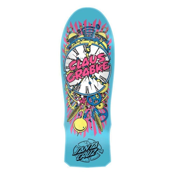 Santa Cruz Reissue Skateboard Deck Grabke Exploding Clock Multi