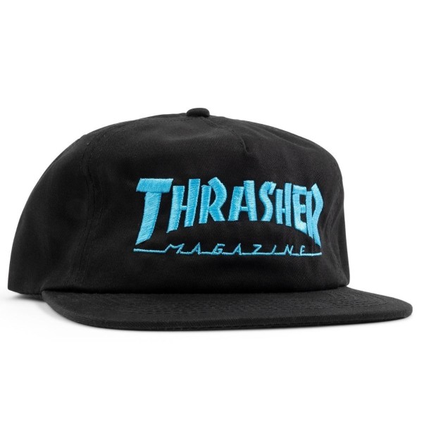 Thrasher Cap Snapback Skate Mag Logo Blue Black One Size Adult