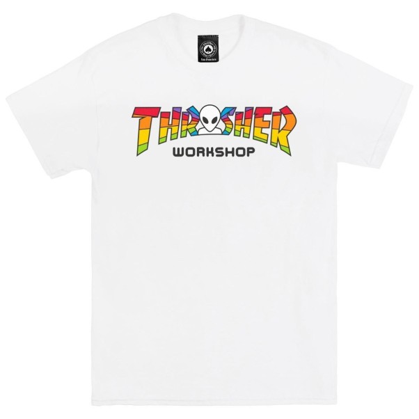 Thrasher X Alien Workshop Spectrum White T-Shirt