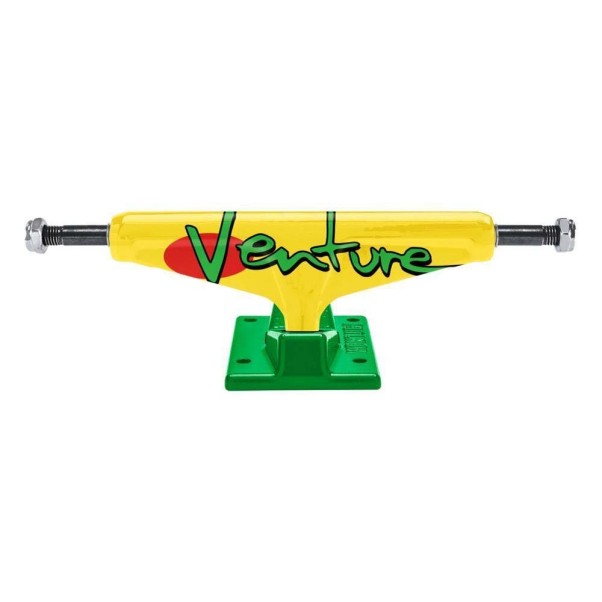 Venture 5.2 Skateboard Trucks 92' Full Bleed Team Hi Yellow/Green