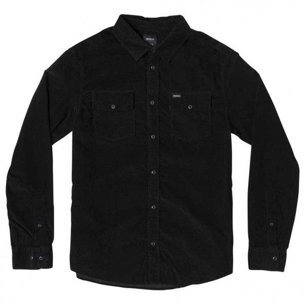 RVCA Freeman Cord Long Sleeve Shirt Black